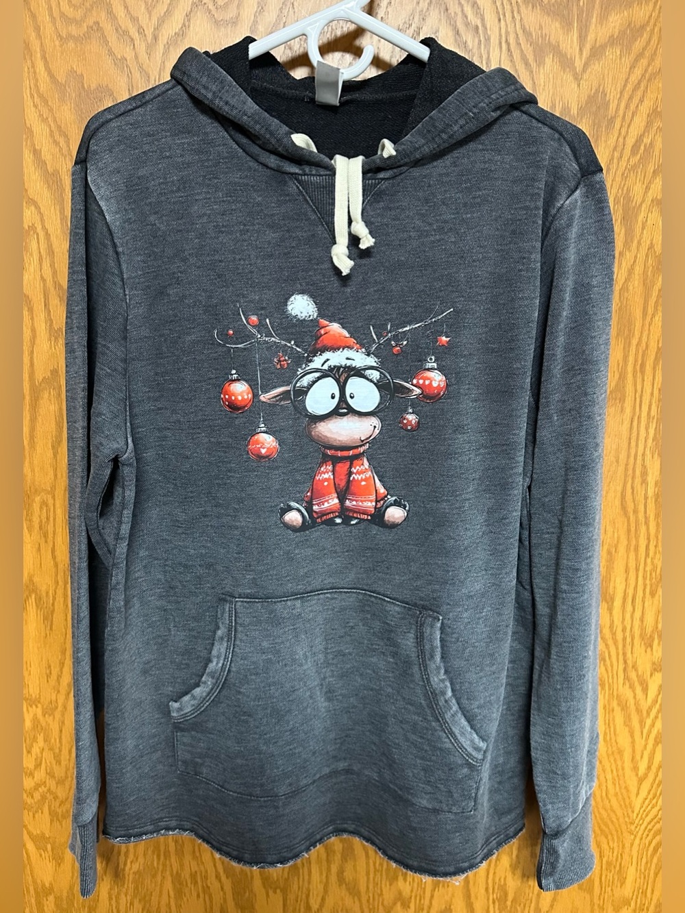 Holiday Theme Graphic Pullover Hoodie - NIP